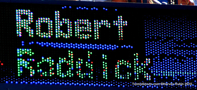 Scoreboard Robert Roddick US Open 2010 Tennis
