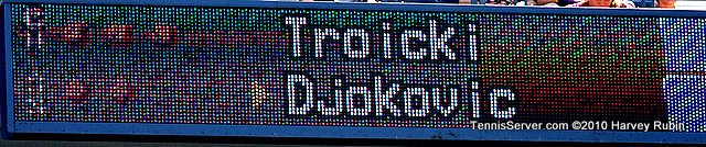 Troicki Djokovic Scoreboard US Open 2010 Tennis