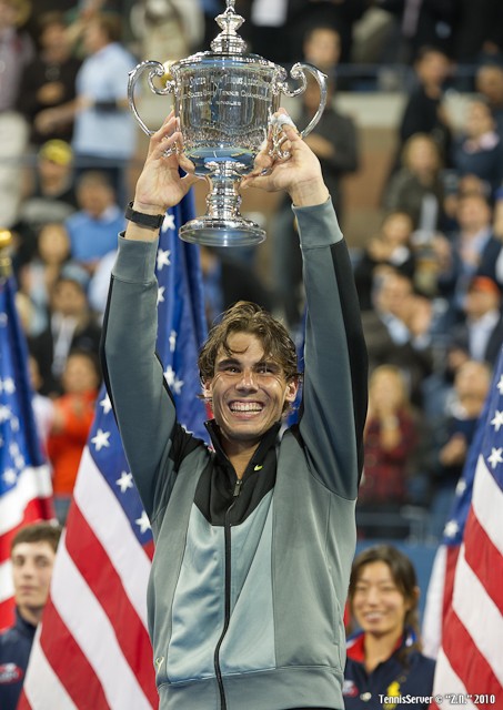 Rafael Nadal US Open Trophy Final 2010 Tennis